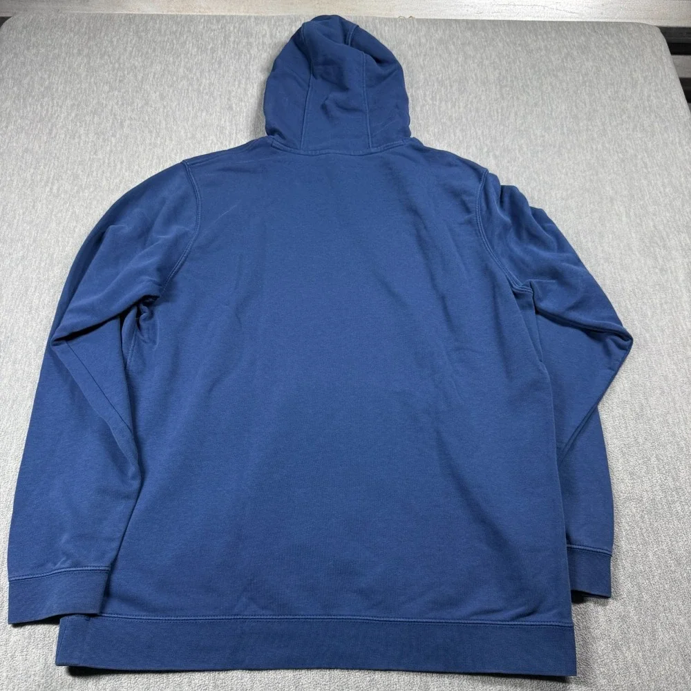 Nike Hoodie Mens XL Blue Spellout Graphic Logo Fleece Pullover Casual Sweatshirt